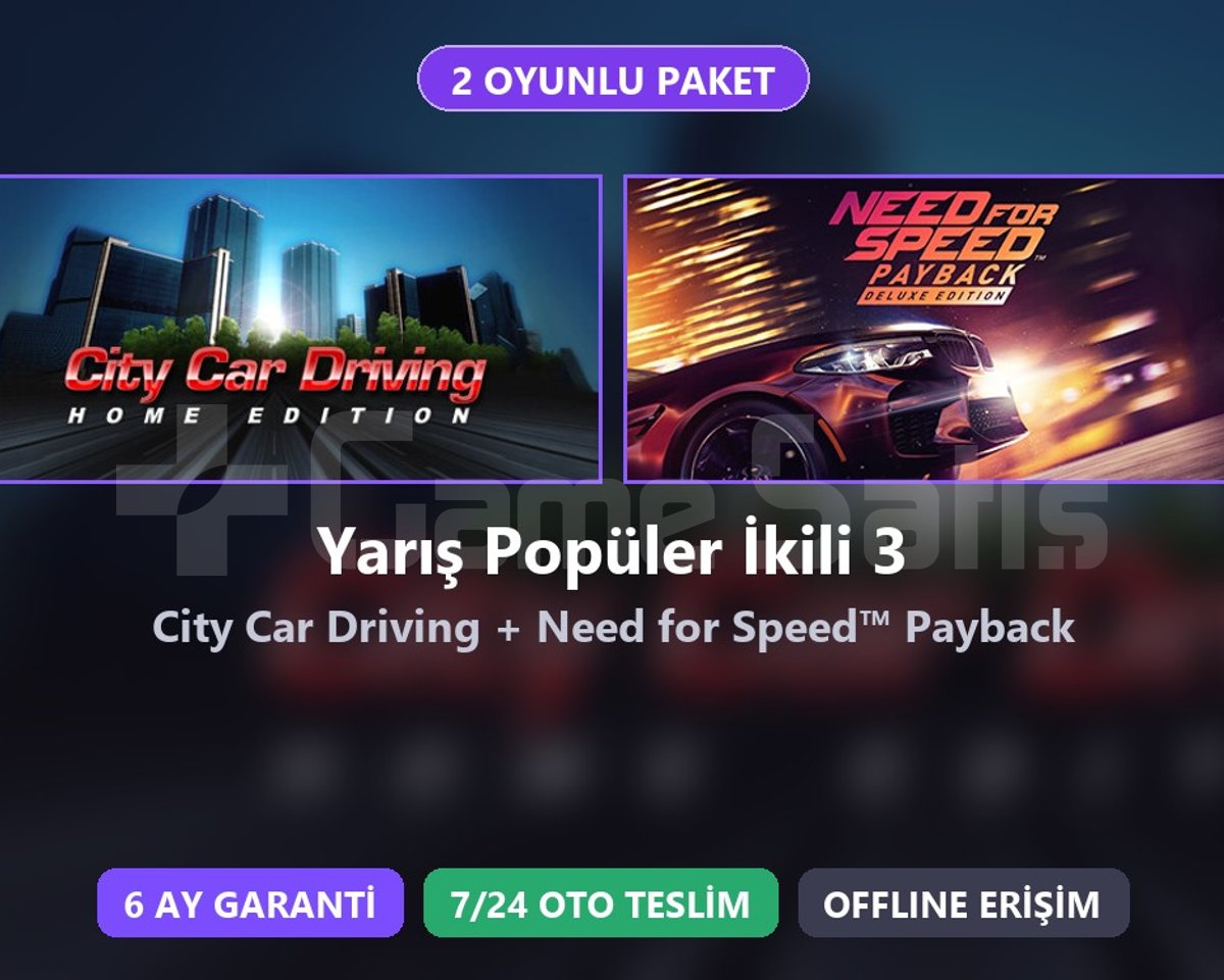 City Car Driving + NFS Payback Paketi