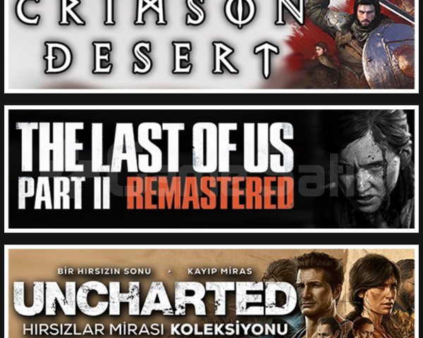 Crimson Desert +Last Of Us 2 +Uncharted
