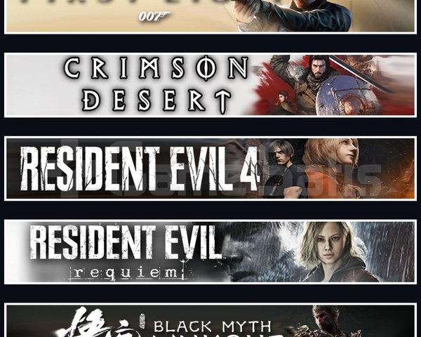 007 +Crimson +Evil 4 +Evil 9 +Wukong