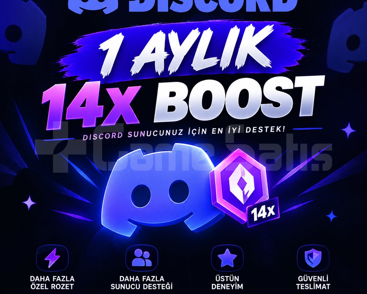 Discord - 1 Aylık 14X BOOST