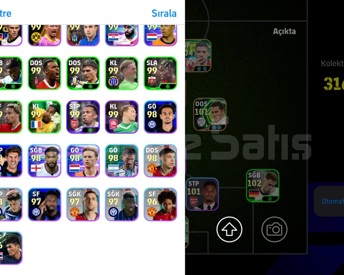 3170 KG TEK BAĞ EFOOTBALL MOBİLE HESABI