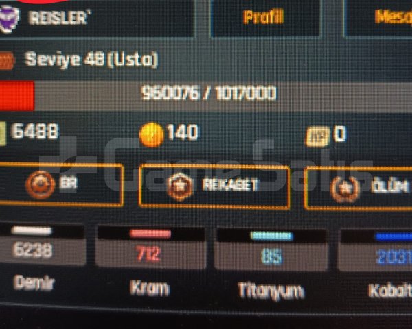 48 LVL USTA RÜTBELİ DOLU DOLU HESAP