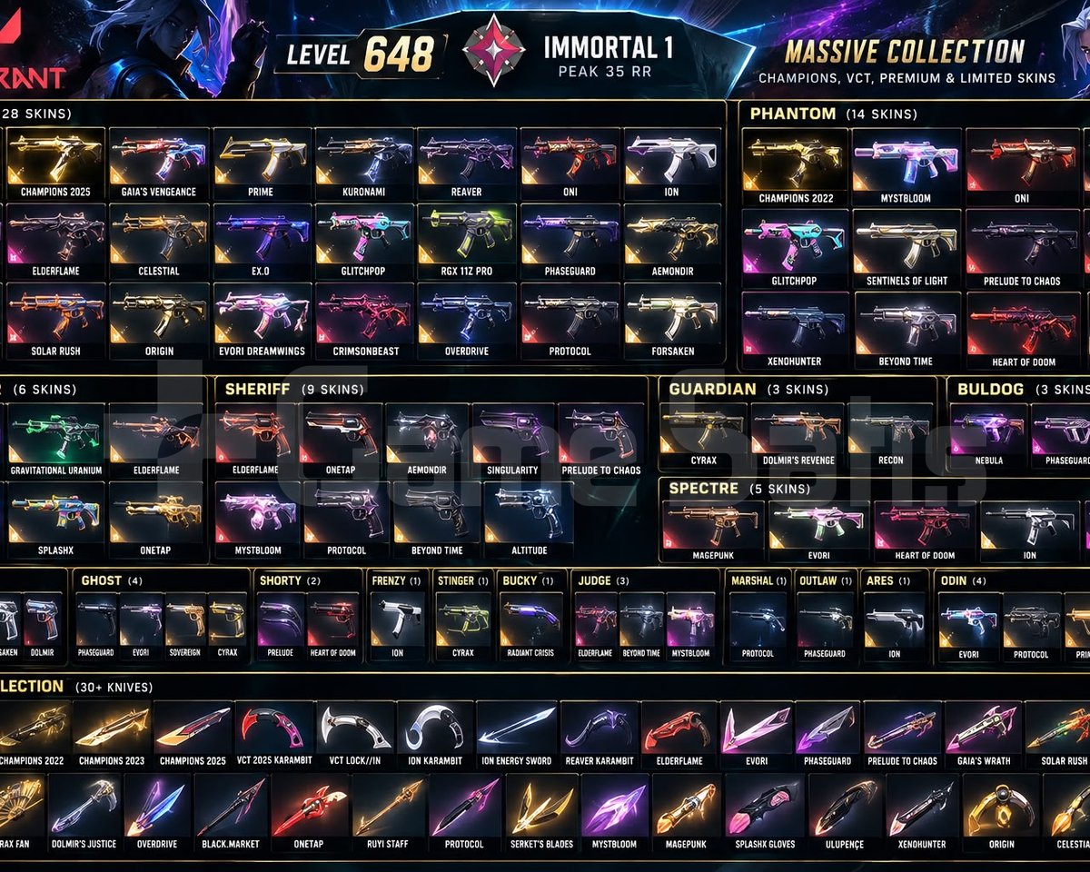 IMMORTAL 648 LVL | 30+ BIÇAK | CHAMPIONS