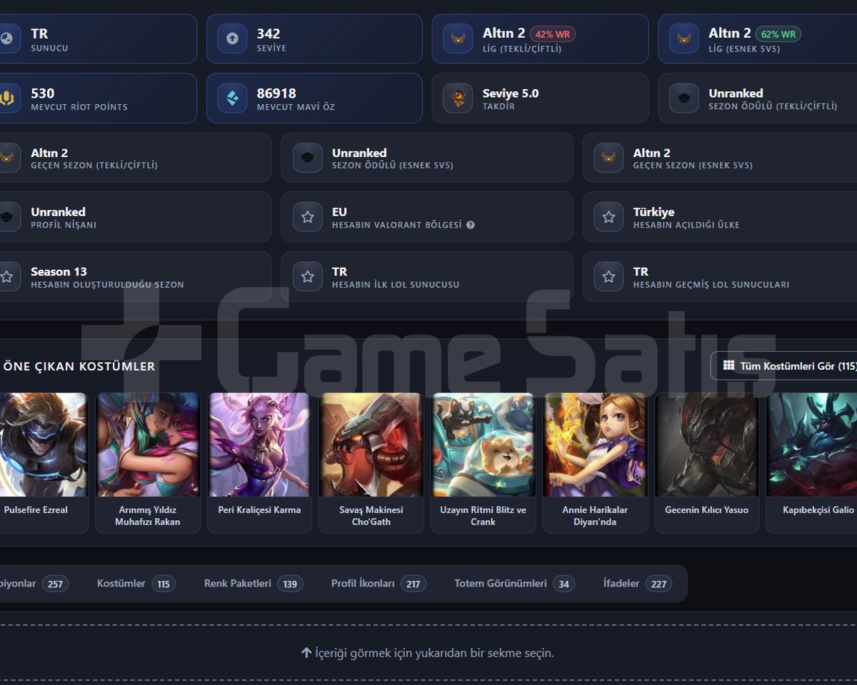Valorant ve Lol champions Pazarlık var