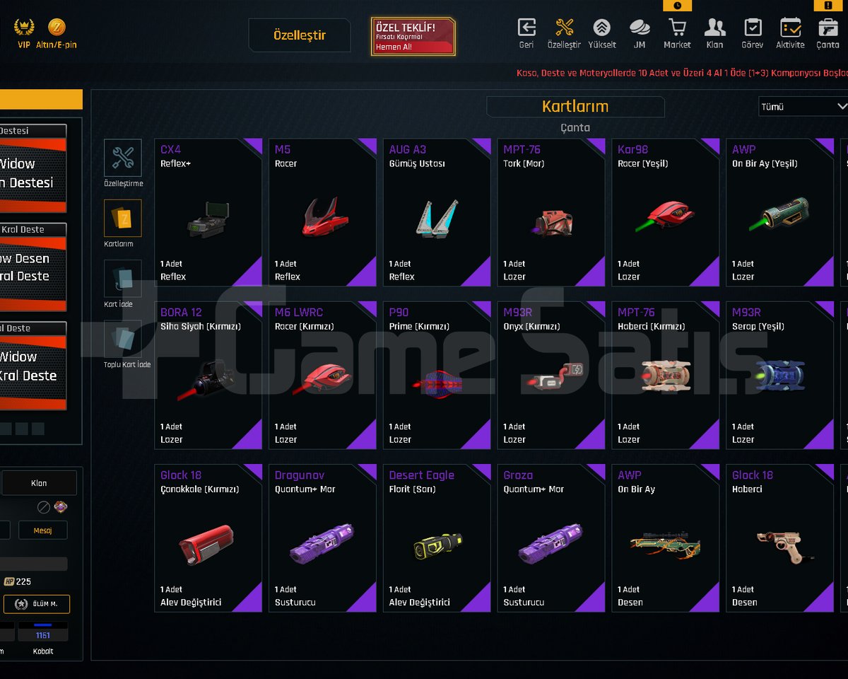 3K YATIRIMLI +7 FULL SET ZULA HESAP