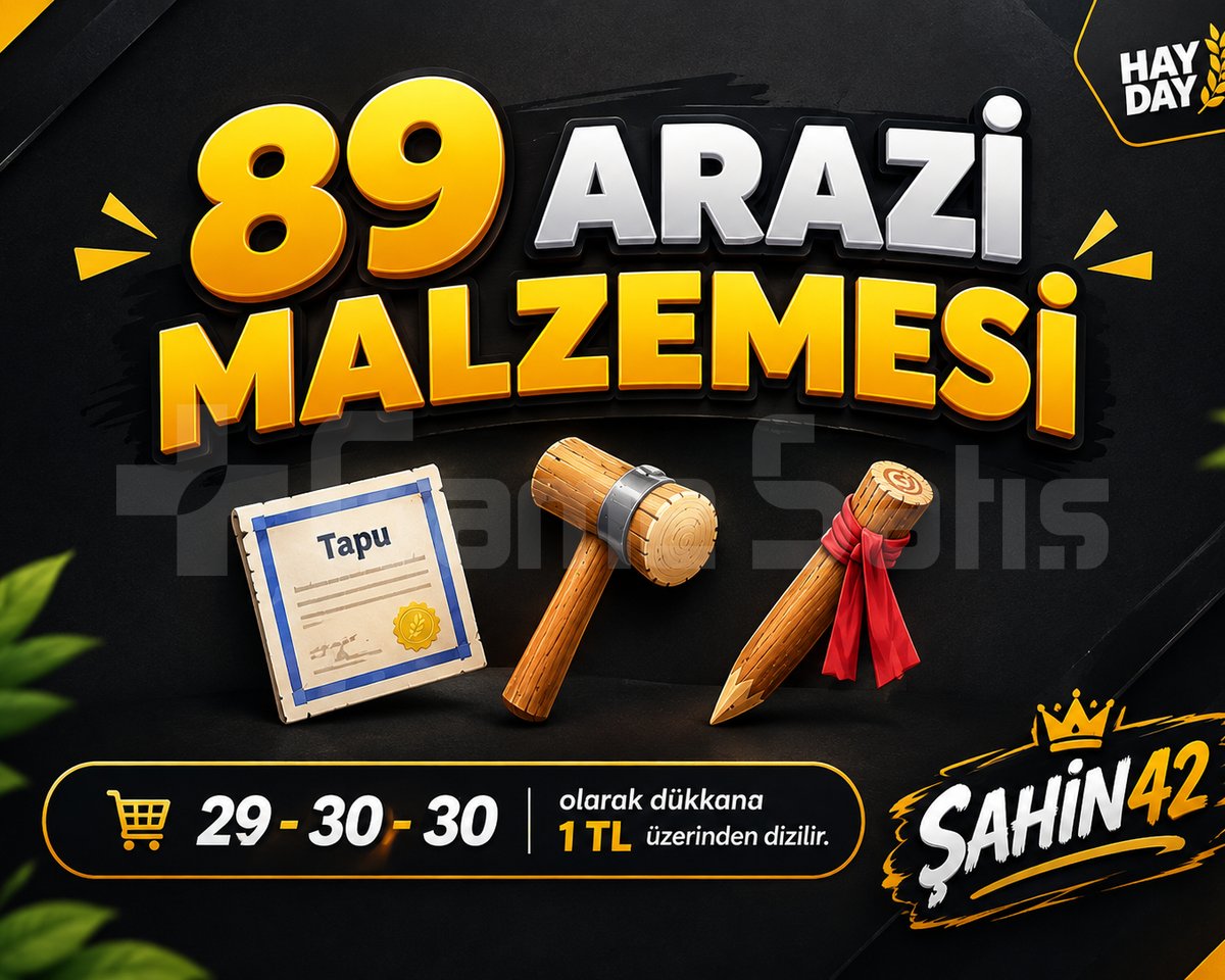 89 Adet Arazi Malzemelesi