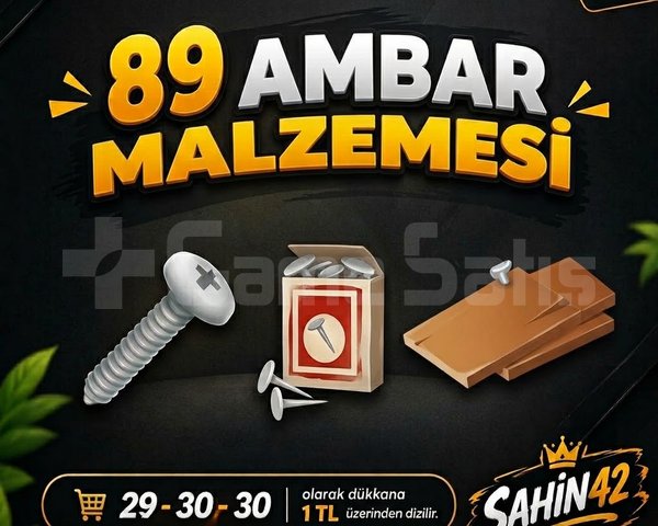 89 Adet Ambar Malzemesi