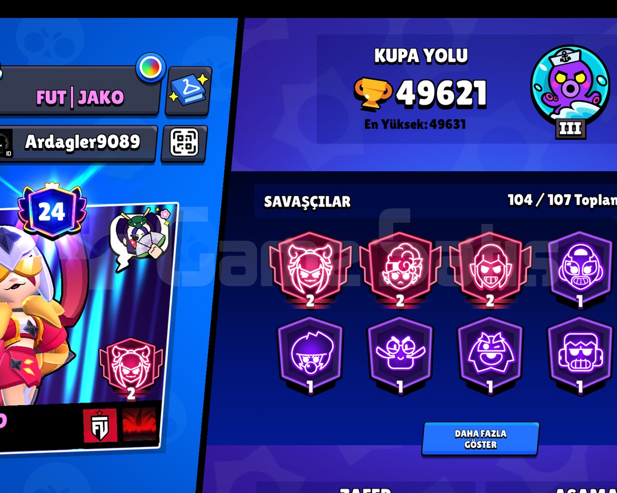 Brawl stars 50 Bin kupalı hesap