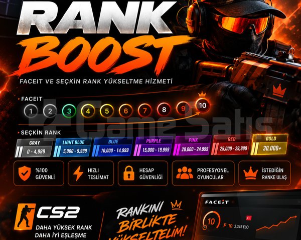 CS2 PREMIER VE FACEİT BOOST YAPILIR