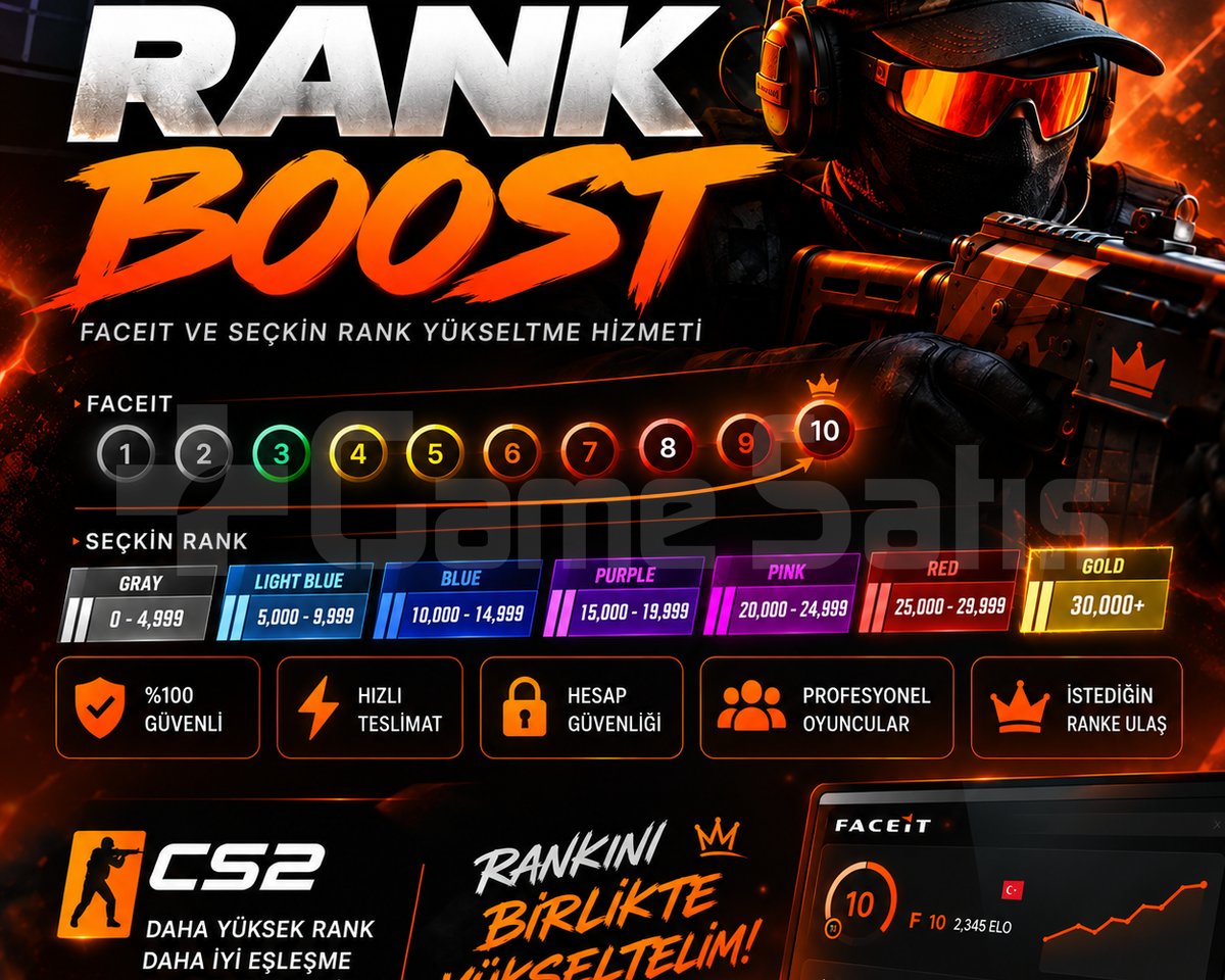 CS2 PREMIER VE FACEİT BOOST YAPILIR