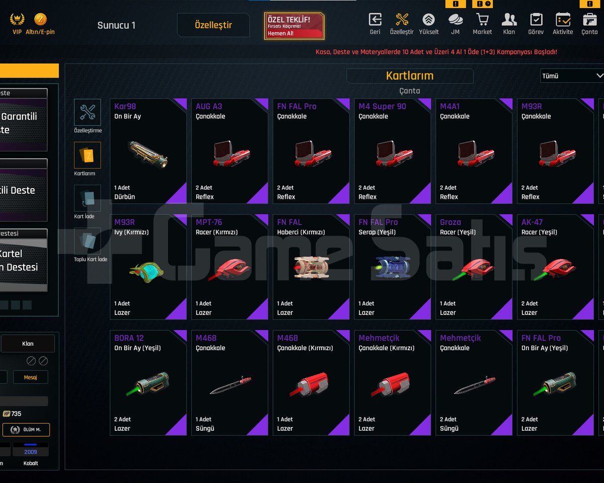 4 SINIRSIZ + EŞSİZ ELİT + 50K ZA HARCADI