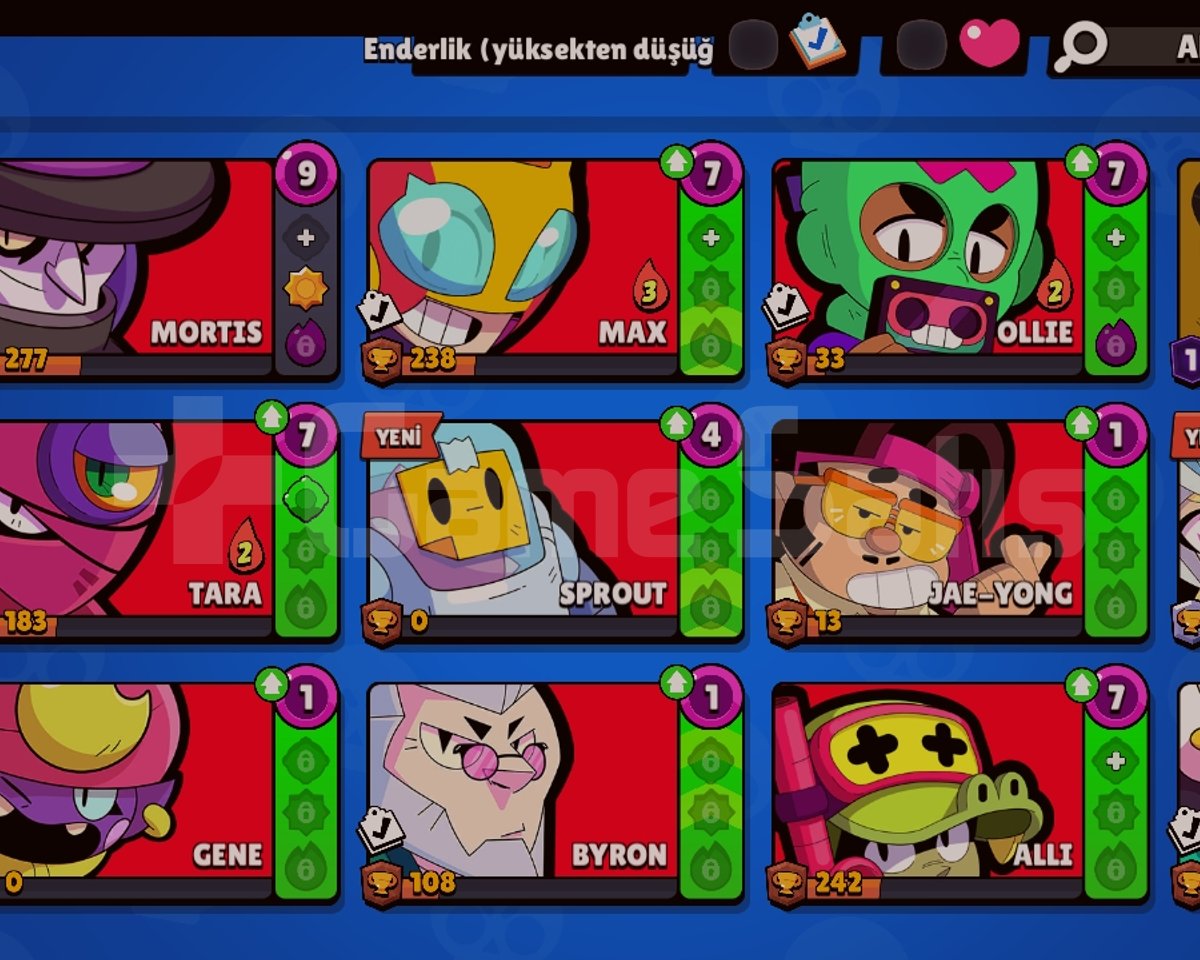 22 k kupa brawlStars hesabı dolu dolu