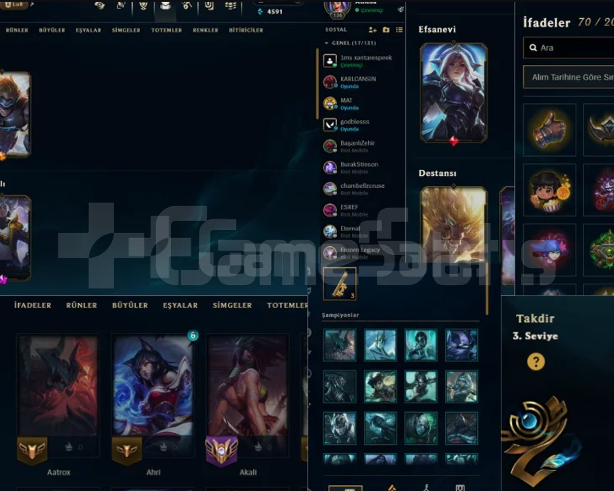 İlk sahibinden bol skinli valo ve lol he