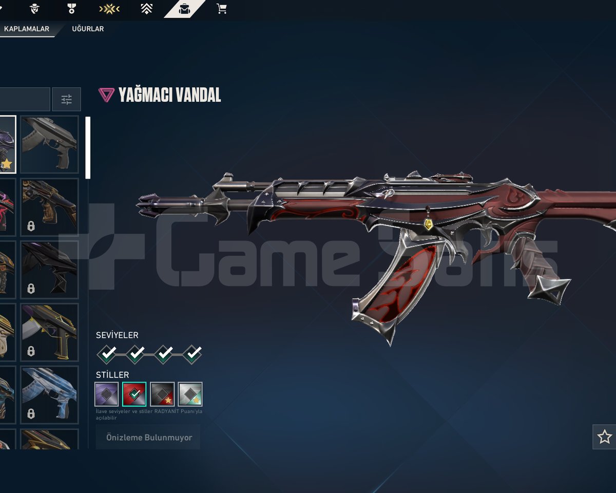 229 Level, Yağmacı Vandal, 10+ Skinli