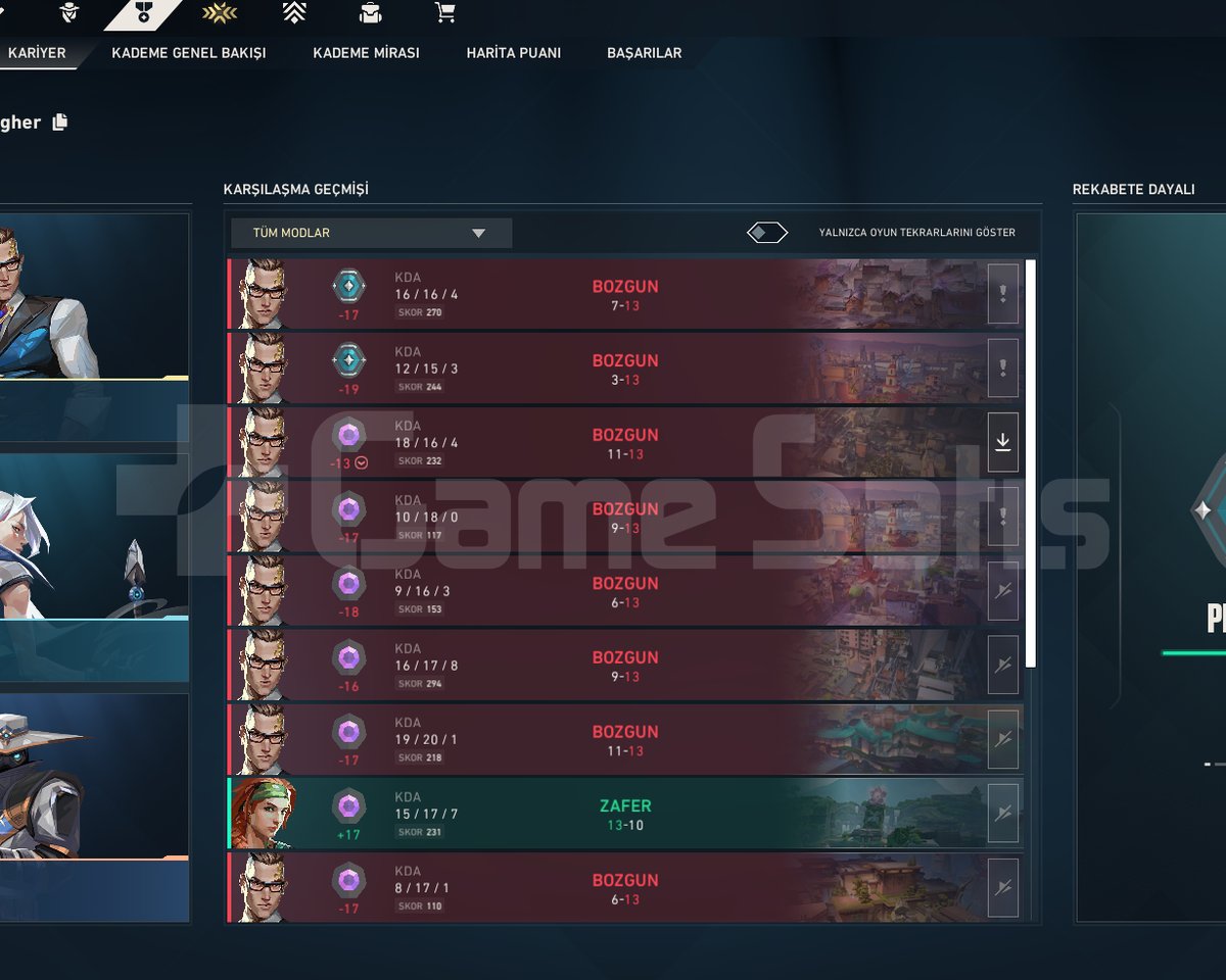Vandal Skinleri, Toplam 30+ Skin
