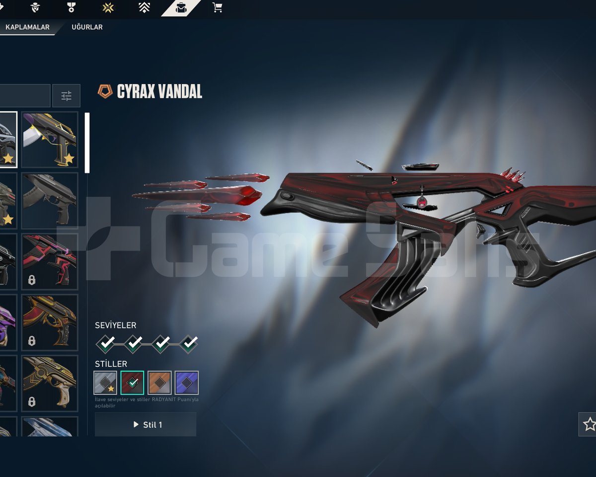 Vandal Skinleri, Toplam 30+ Skin