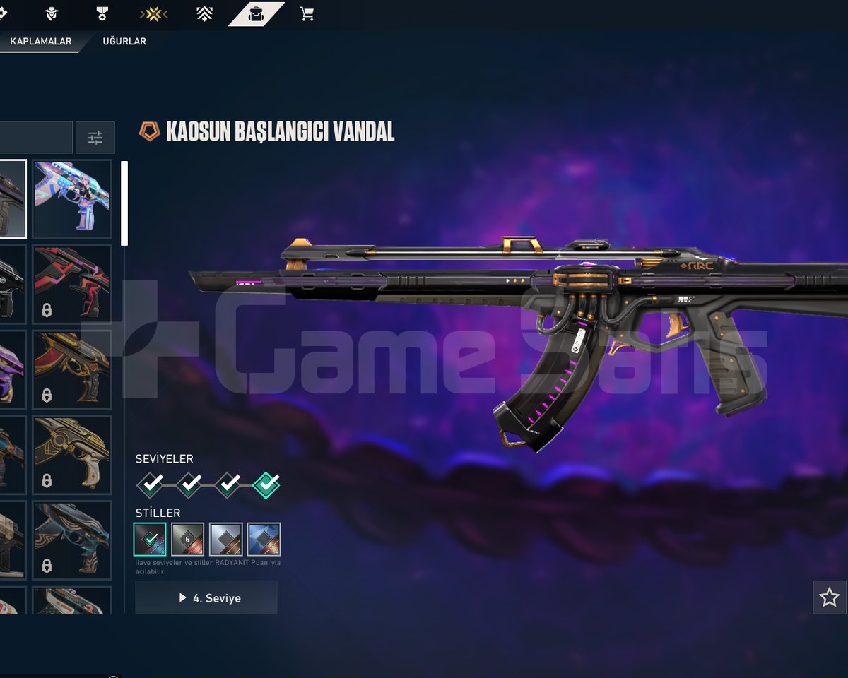 Yağmacı Bıçak, Kaos Vandal, 15+ Skin