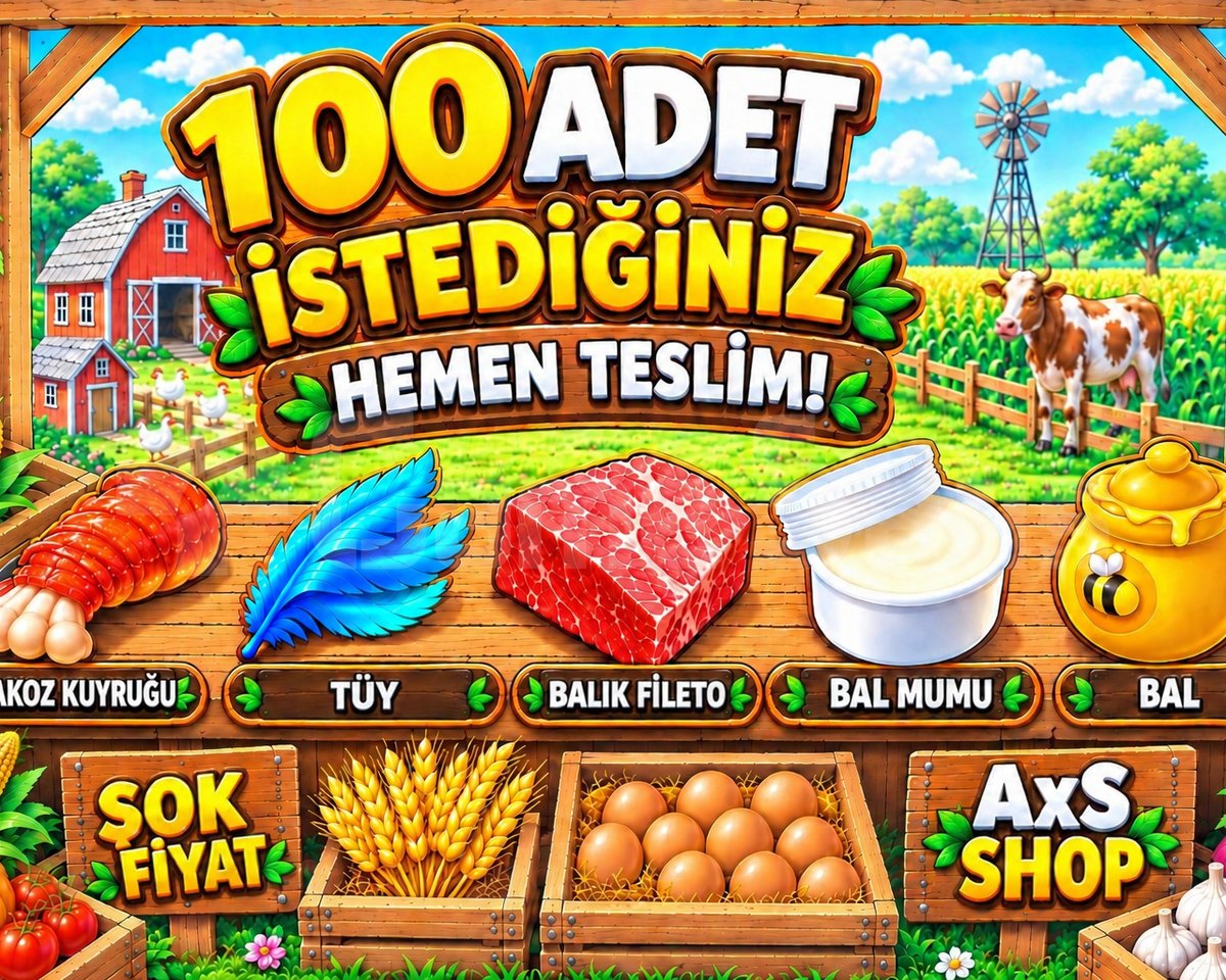 100 Adet Seçeceğiniz Ürünler HIZLI TSLM