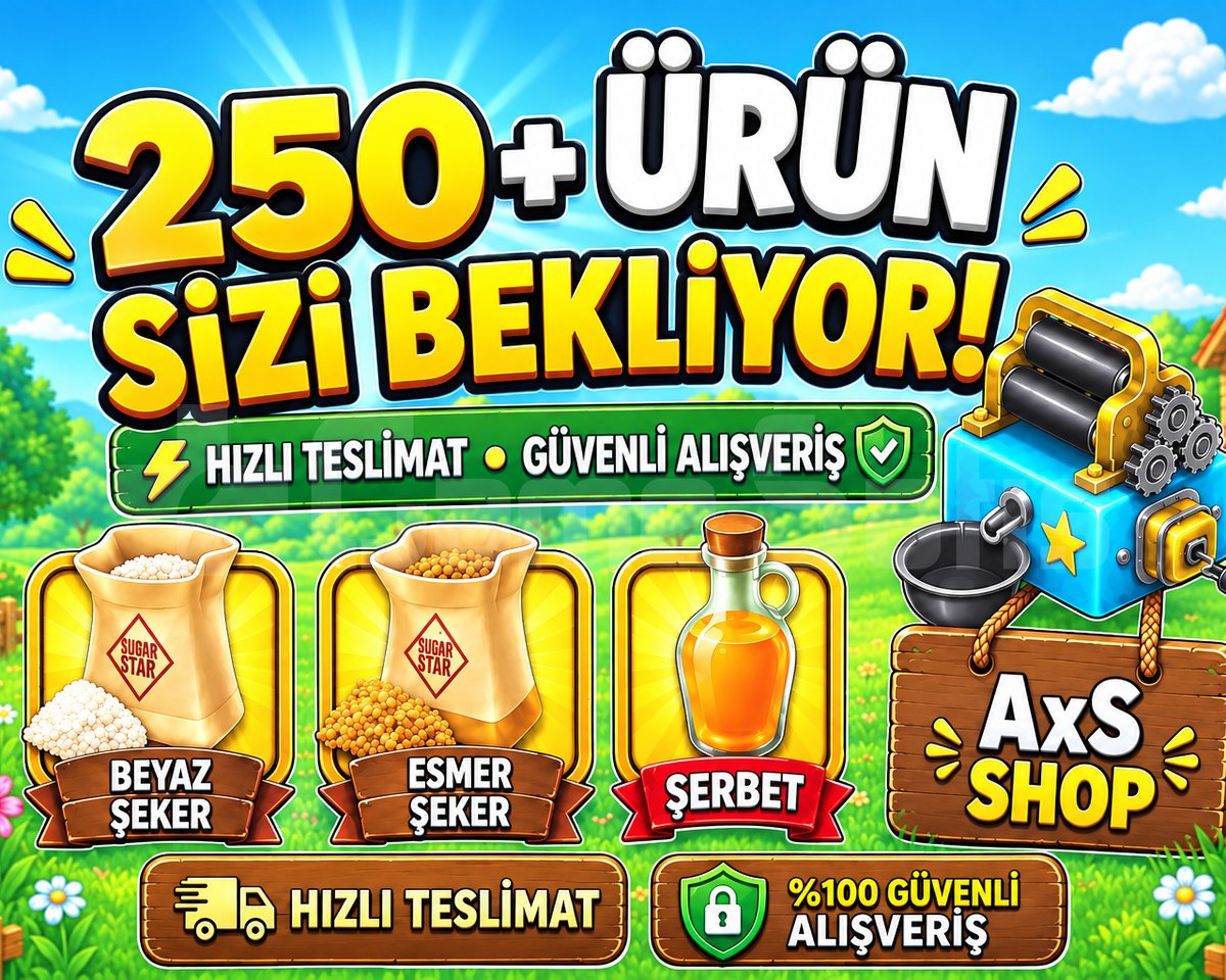 250 Adet Şeker Fabrikası Ürünleri