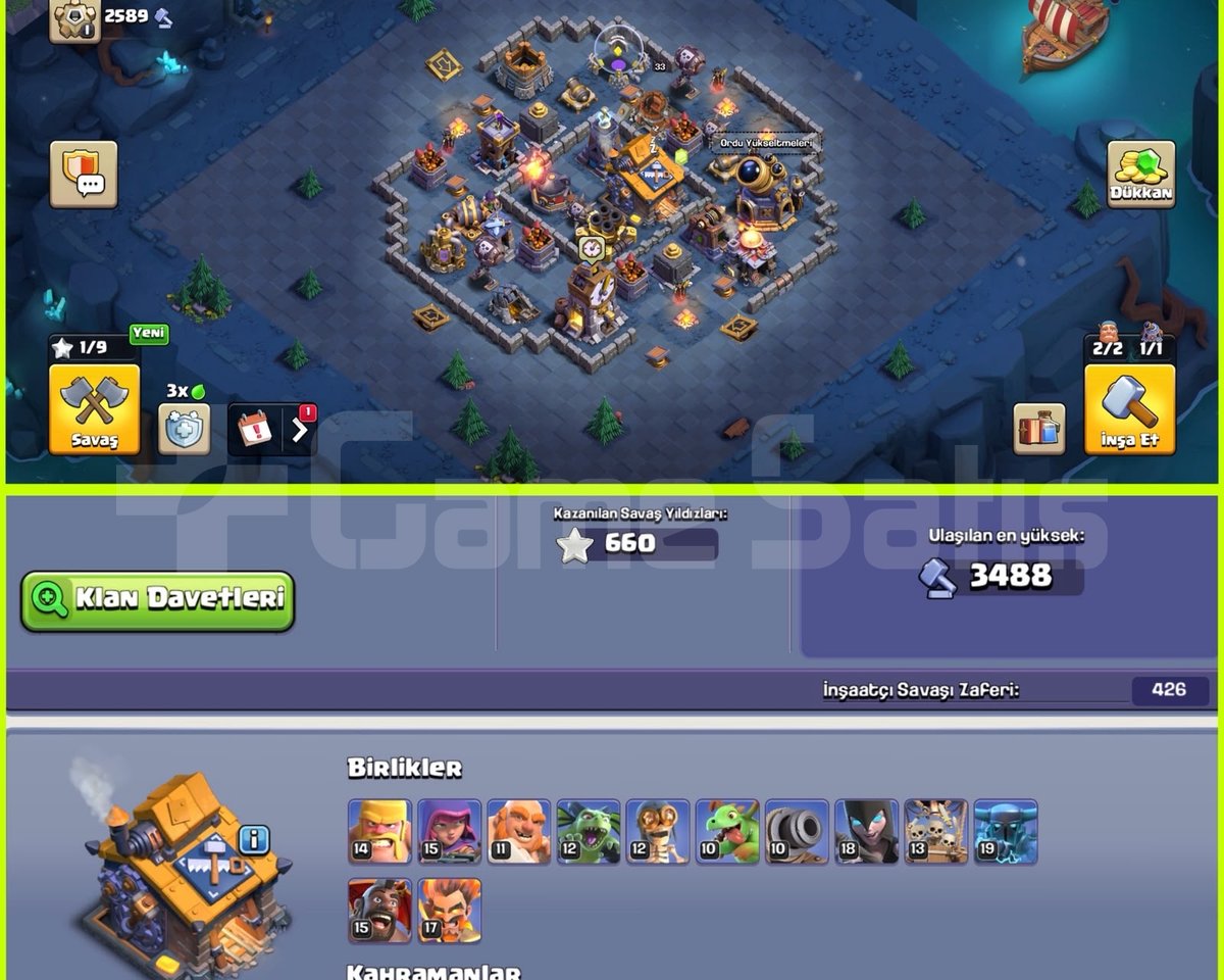 MAX SAVUNMA!! ÇOK UYGUN!! TH16 MAX HESAP