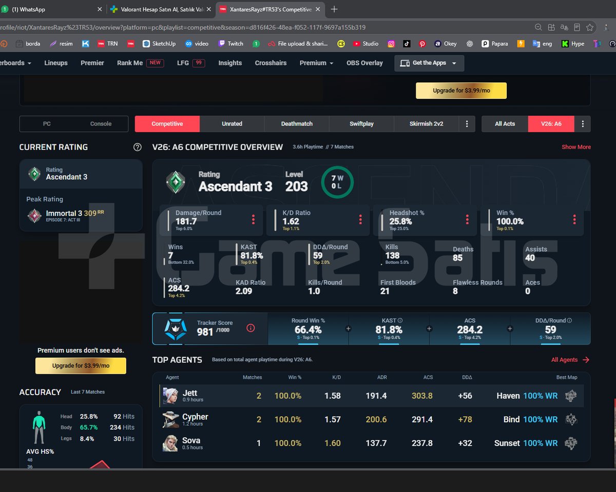 203 LEVEL yüksek MMR SATILIK TEMİZ HESAP