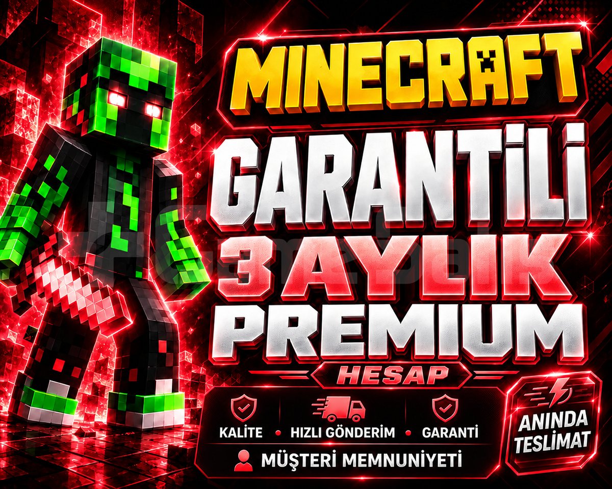 Oto Teslim | 3 Aylık Minecraft Premium | Garanti