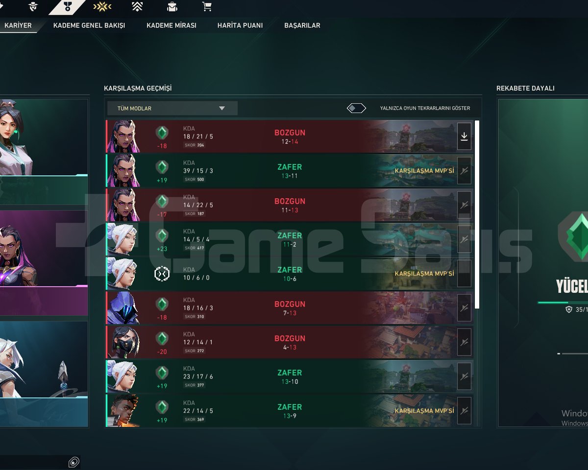 Ascendant Hesap skinsiz yüksek MMR