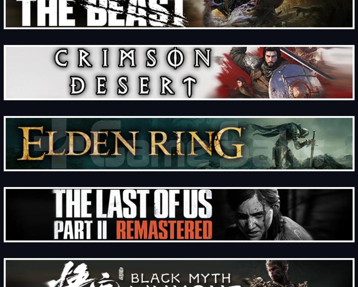 Beast +Crimson +Elden +TLOU2 +Wukong