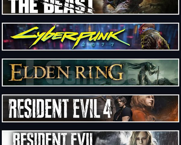 Beast +Cyberpunk +Elden +Evil 4 +Evil 9