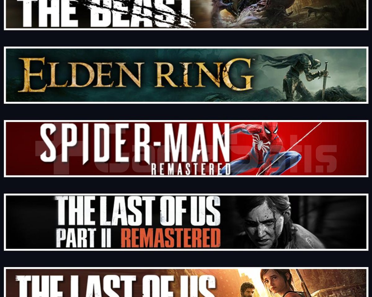 Beast +Elden +Spider 1 +TLOU2 +TLOU1