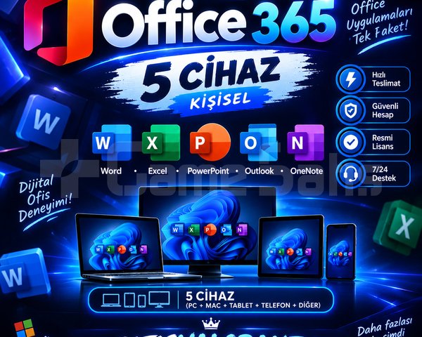 OFFİCE 365 | 5 CİHAZ | KİŞİSEL!