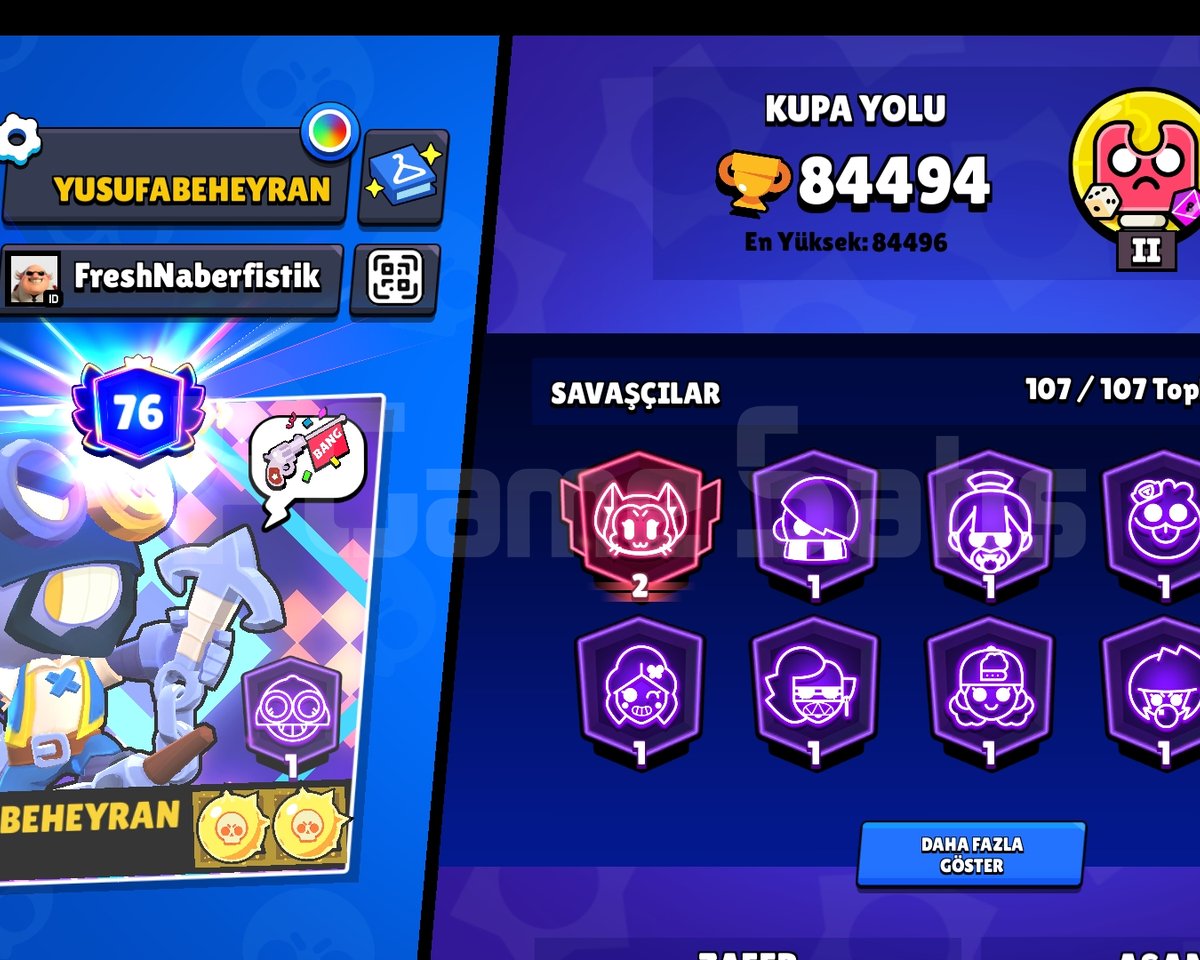 85.000 KUPALI BRAWL STARS HESABI