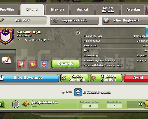 Çok temiz şampiyon 1 ana ve yan klan