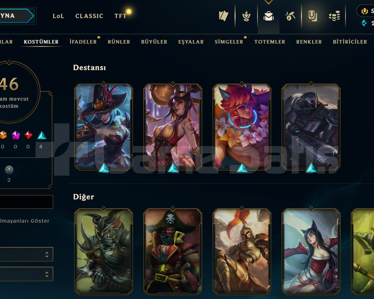EUW / PLAT 3 / 5 SKİN - 25 HERO