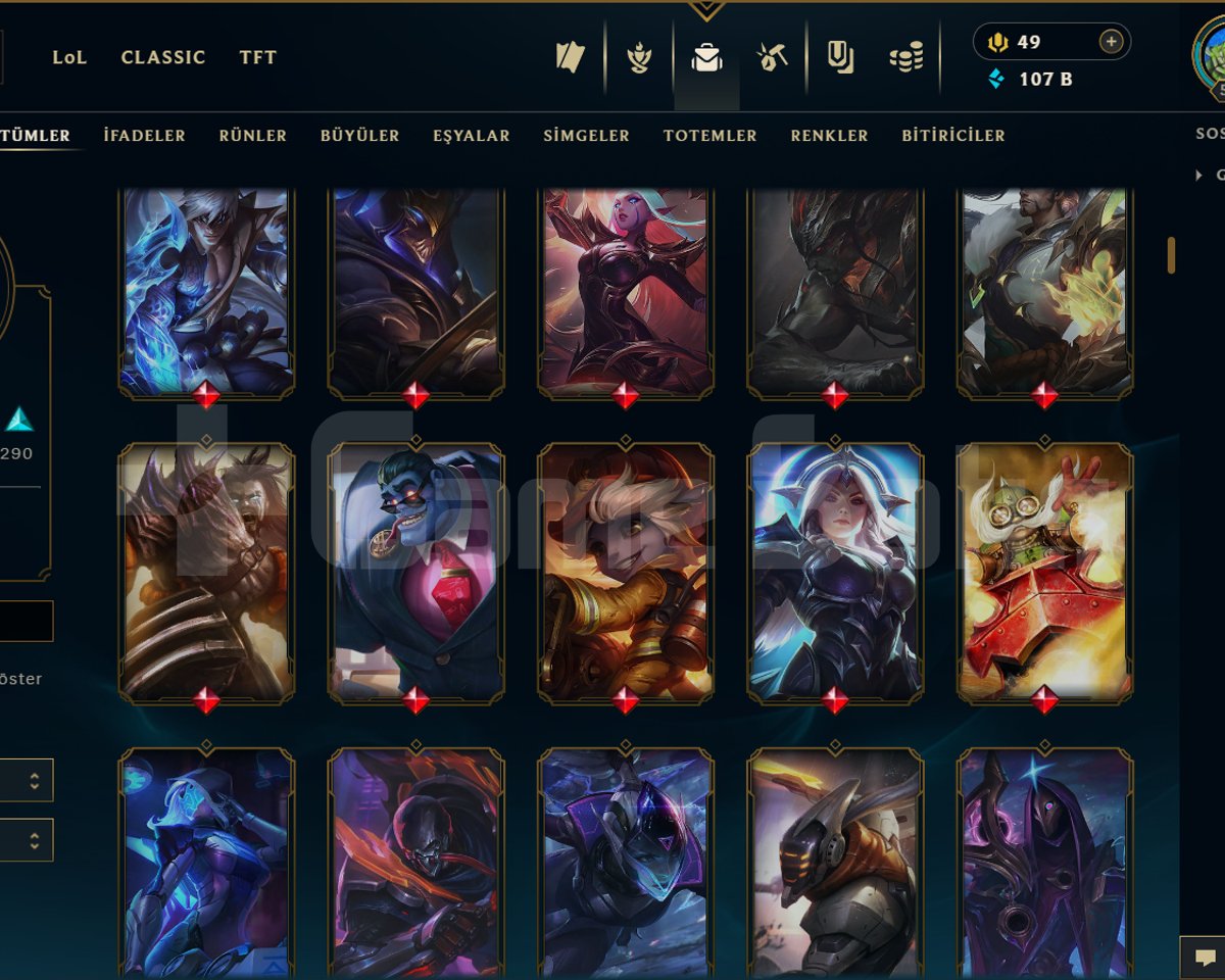 EUW / 536 LEVEL / 506 SKİN / FUL HERO
