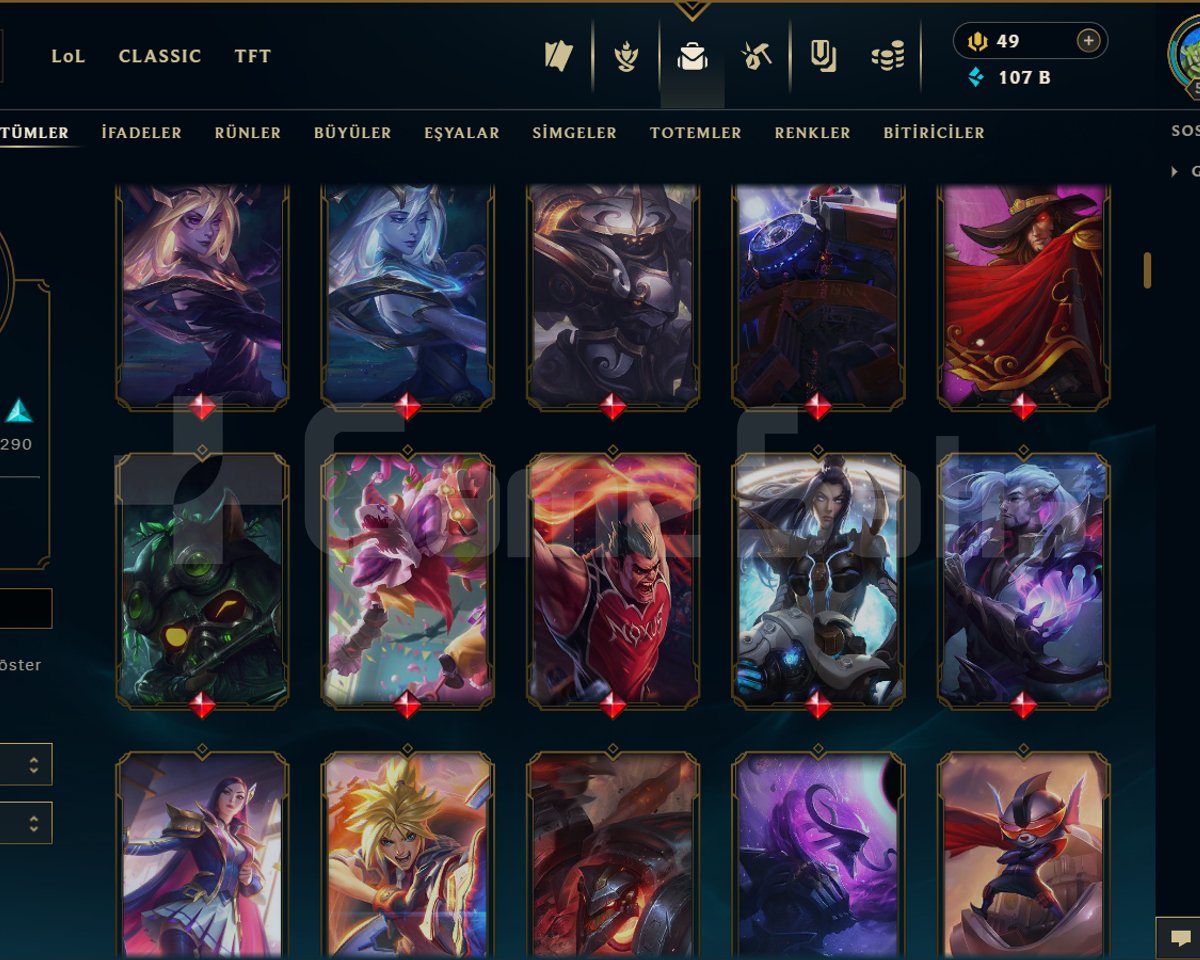 EUW / 536 LEVEL / 506 SKİN / FUL HERO