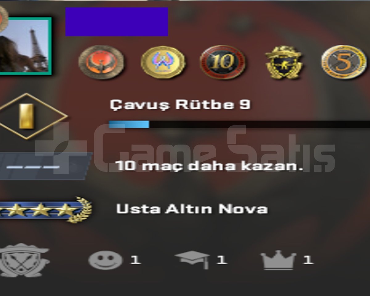FACEİT+12K OYUN+ 5 MADALYA