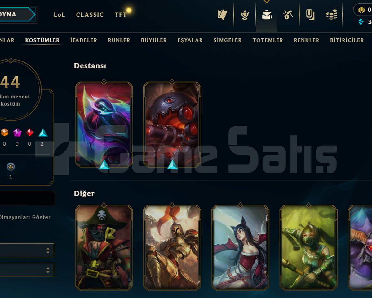 EUW / GÜMÜŞ 2 / 3 SKİN - 44 HERO