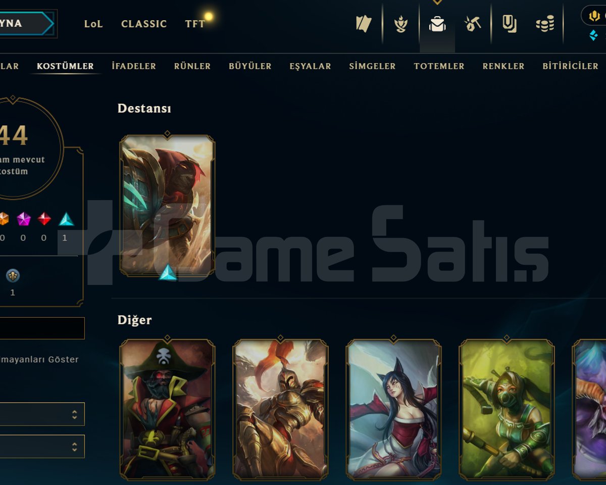 EUW / GÜMÜŞ 3 / 3 SKİN - 50 HERO