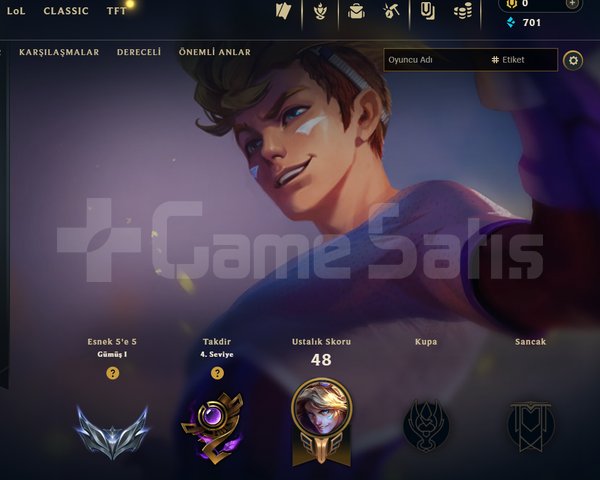 EUW / GÜMÜŞ 3 / 3 SKİN - 50 HERO