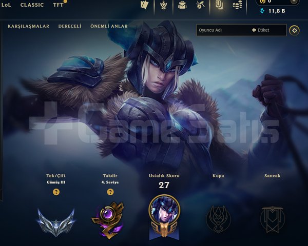 EUW / GÜMÜŞ 3 / 4 SKİN - 42 HERO