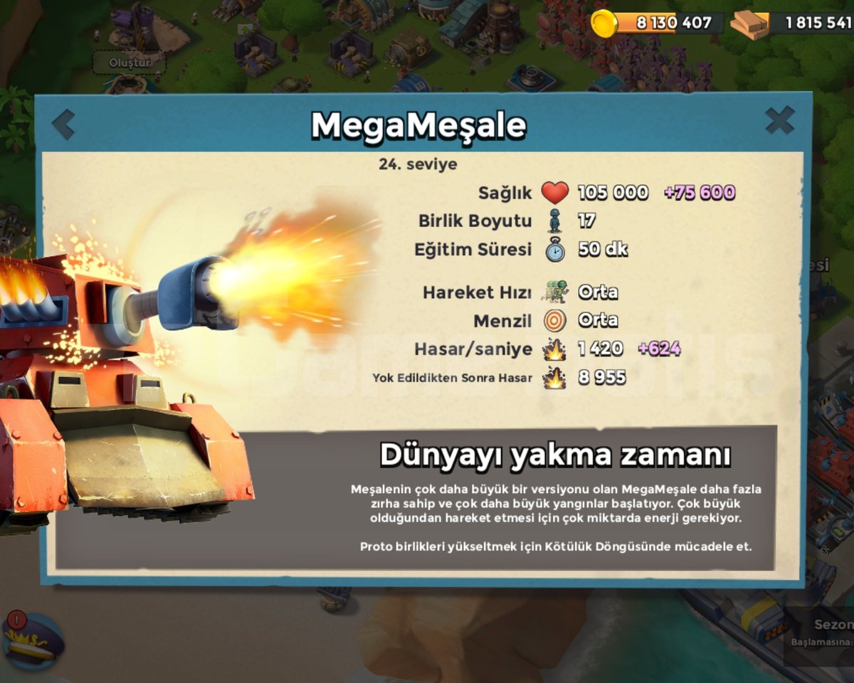 Boom Beach SATILIK ACİL HESAP