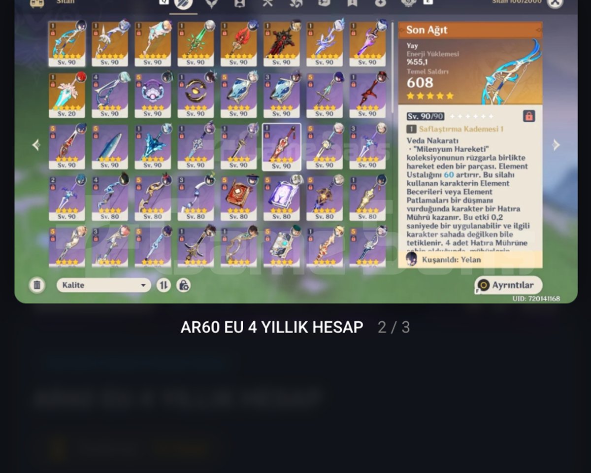 AR60 EU SERVER HESAP