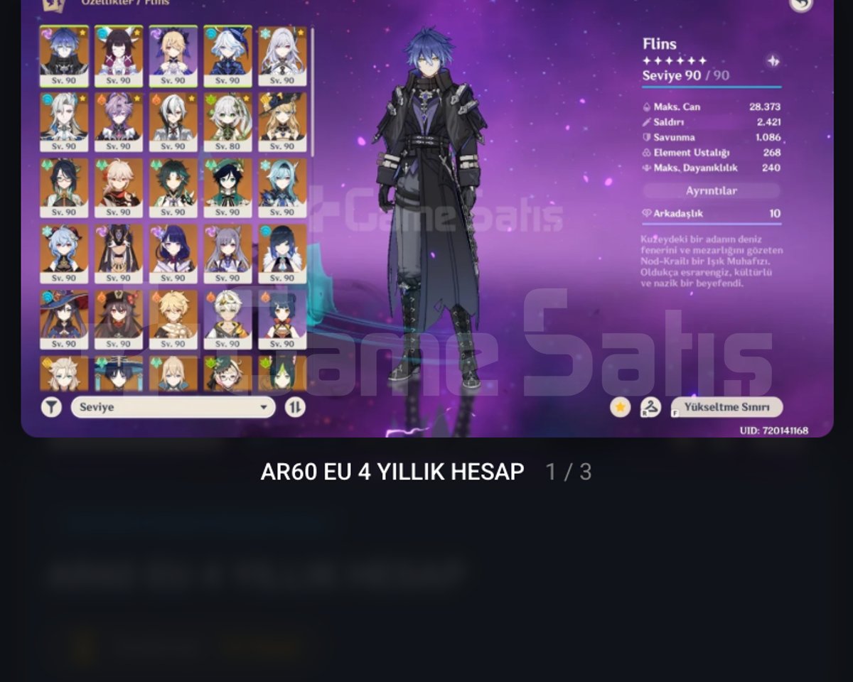 AR60 EU SERVER HESAP