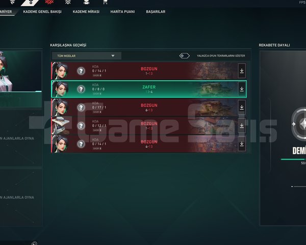 TR Demir 3 50 Kp Skinli Düşük MMR