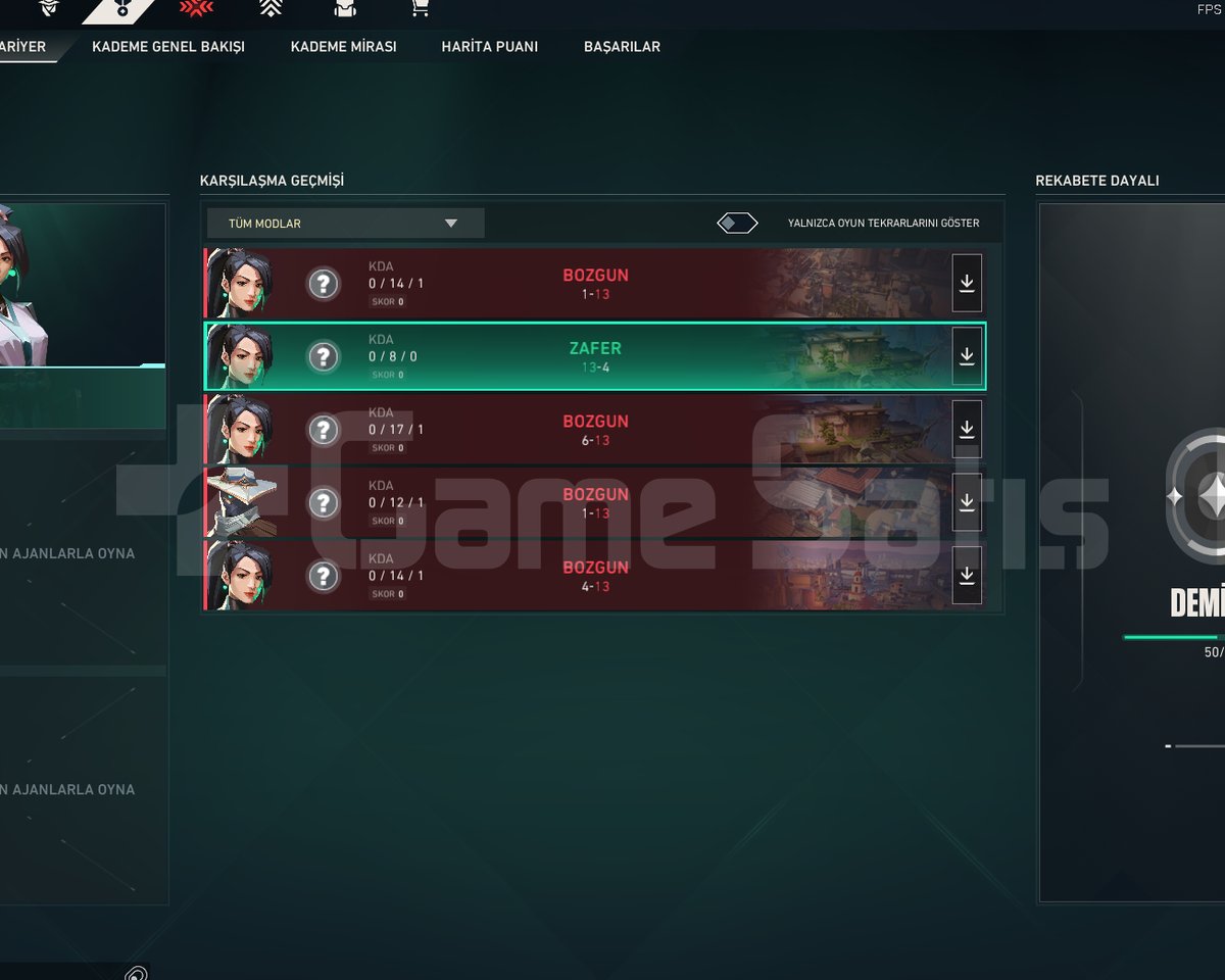 TR Demir 3 50 Kp Skinli Düşük MMR