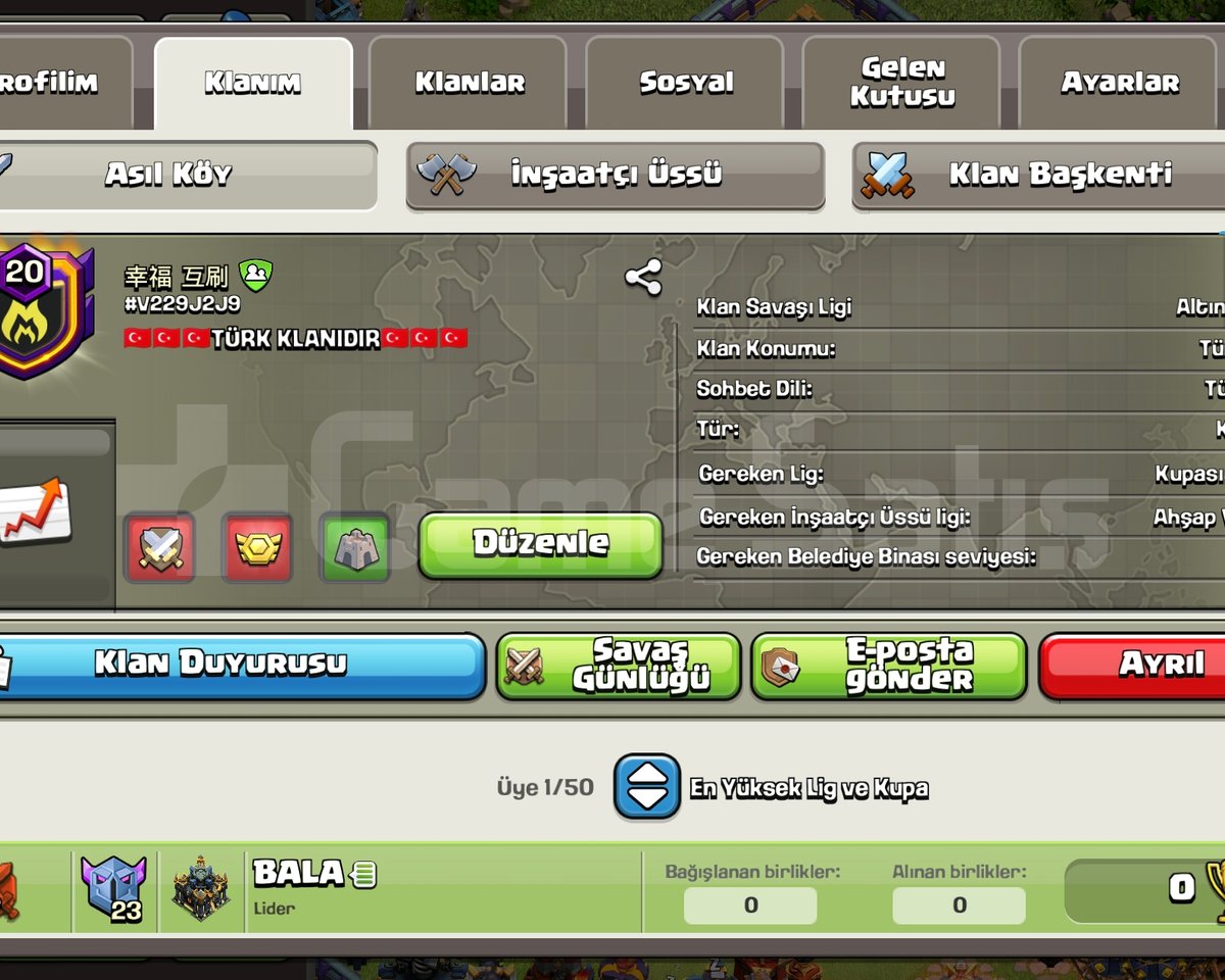 20 lvl çin klanı