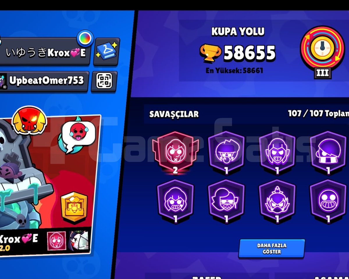 BS 60K KUPA !! 107 KARAKTER !! EFSANE