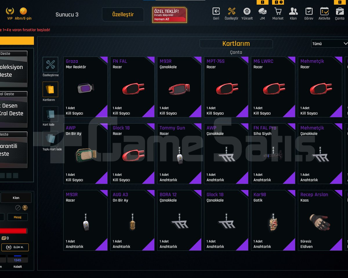 5 SINIRSIZ + EŞSİZ ELİT + 50K ZA HARCADI