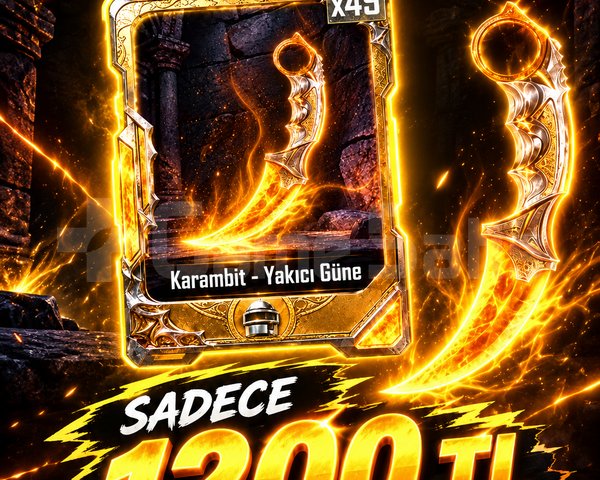KARAMBİT 1 DAKİKADA TESLİM 1300+İŞLEM AN